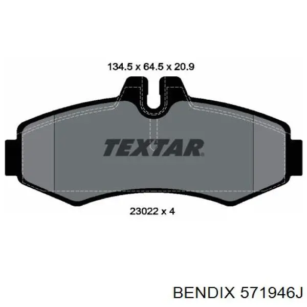 Тормозные колодки Jurid/Bendix 571946J