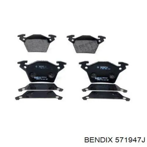 Колодки дисковые  Jurid/Bendix 571947J цена, от 18.70 USD