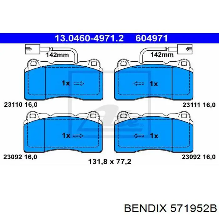 Купить 571952B Jurid/Bendix Колодки тормозные