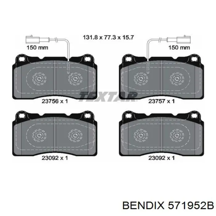 Колодки Jurid/Bendix 571952B цена, от 27.00 USD