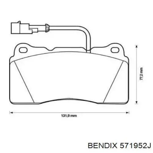 571952J Jurid/Bendix передние тормозные колодки