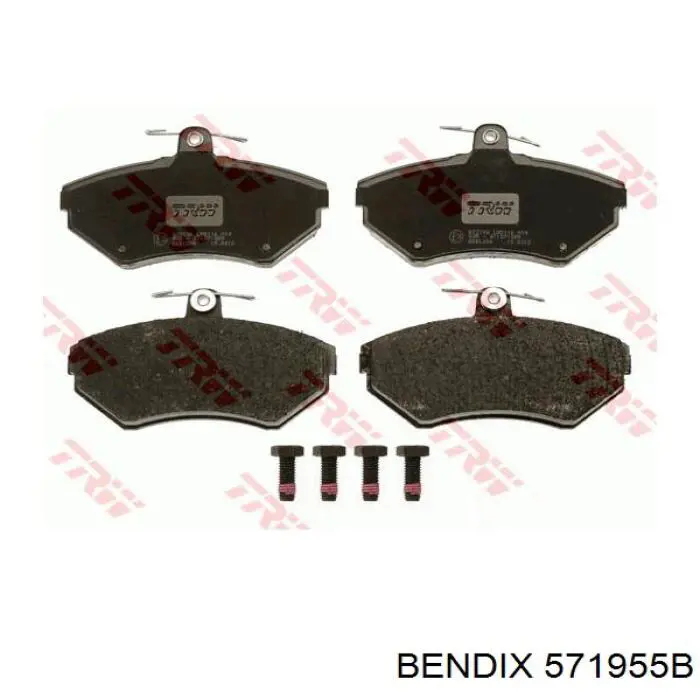 Передние тормозные колодки 571955B Jurid/Bendix