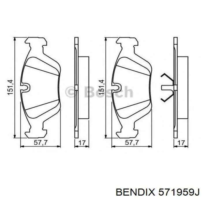 Колодки Jurid/Bendix 571959J цена, от 28.91 USD