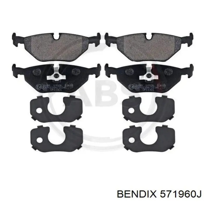 571960J Jurid/Bendix Колодки тормозные дисковые комплект