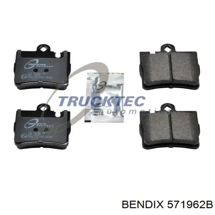 Задние тормозные колодки 571962B Jurid/Bendix