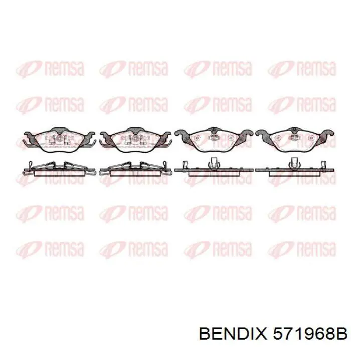 571968B Jurid/Bendix Колодки передние