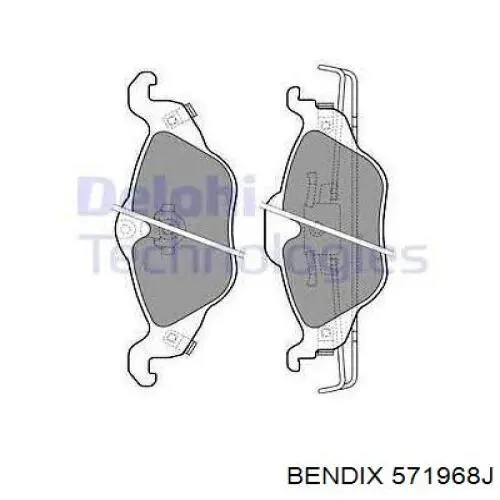 571968J Jurid/Bendix Колодки передние