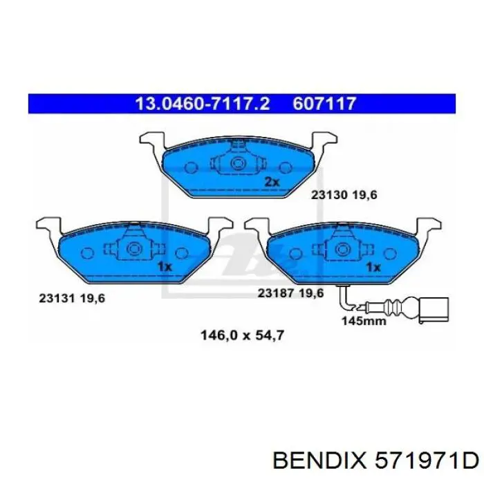 Колодки Jurid/Bendix 571971D цена, от 22.55 USD