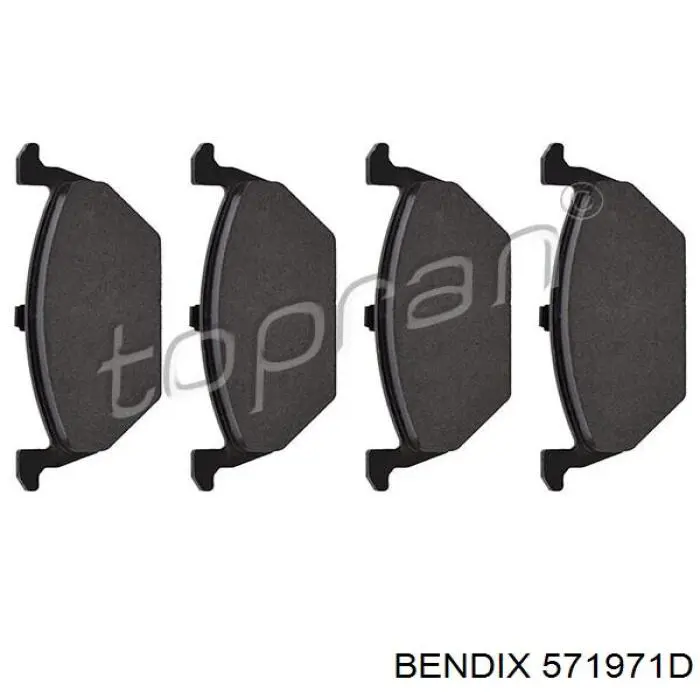Передние тормозные колодки 571971D Jurid/Bendix