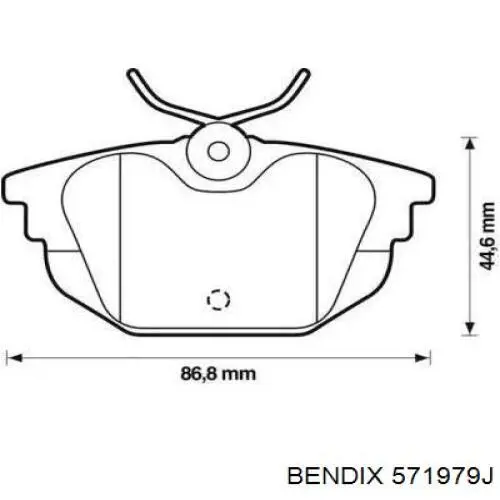 Задние тормозные колодки 571979J Jurid/Bendix