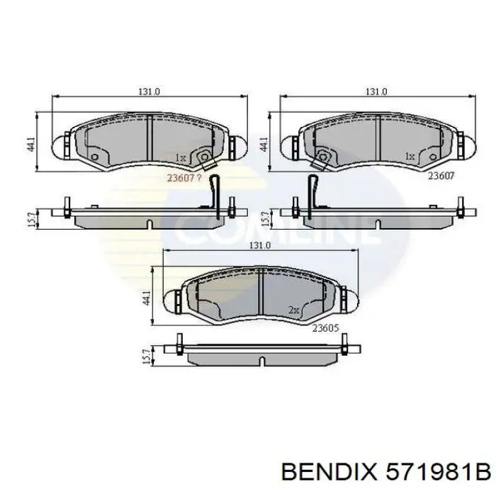 Колодки Jurid/Bendix 571981B цена, от 18.61 USD
