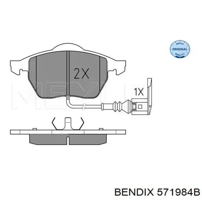 Купить 571984B Jurid/Bendix Колодки тормозные