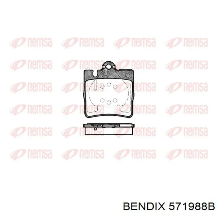 Задние тормозные колодки 571988B Jurid/Bendix