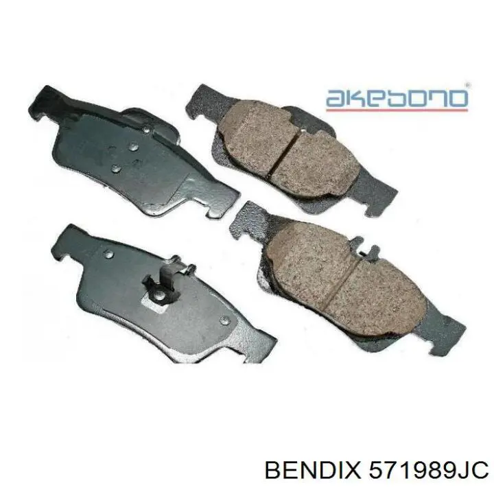 Задние дисковые колодки Jurid/Bendix 571989JC