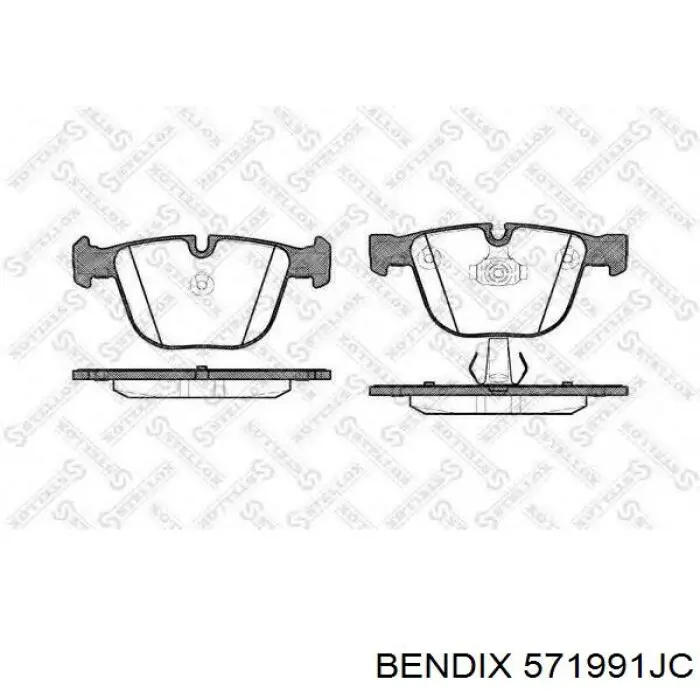 Задние тормозные колодки 571991JC Jurid/Bendix
