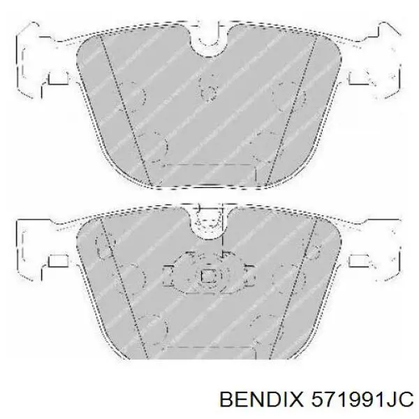 571991JC Jurid/Bendix Колодки тормозные дисковые комплект
