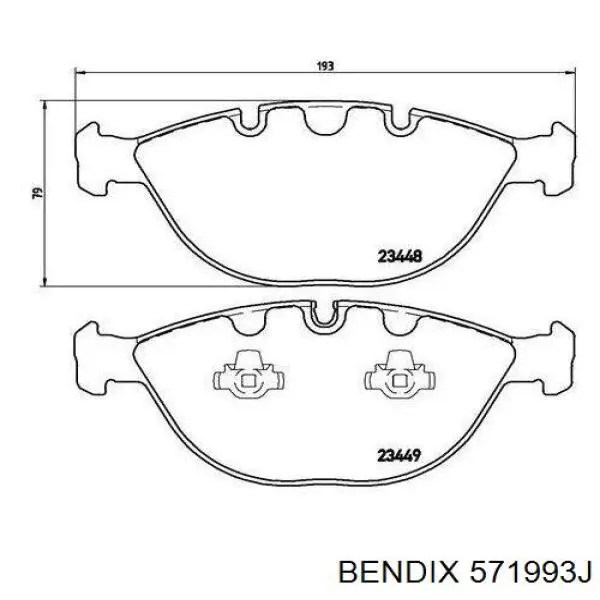 Тормозные колодки Jurid/Bendix 571993J