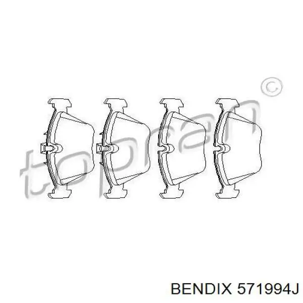 Колодки Jurid/Bendix 571994J цена, от 32.62 USD