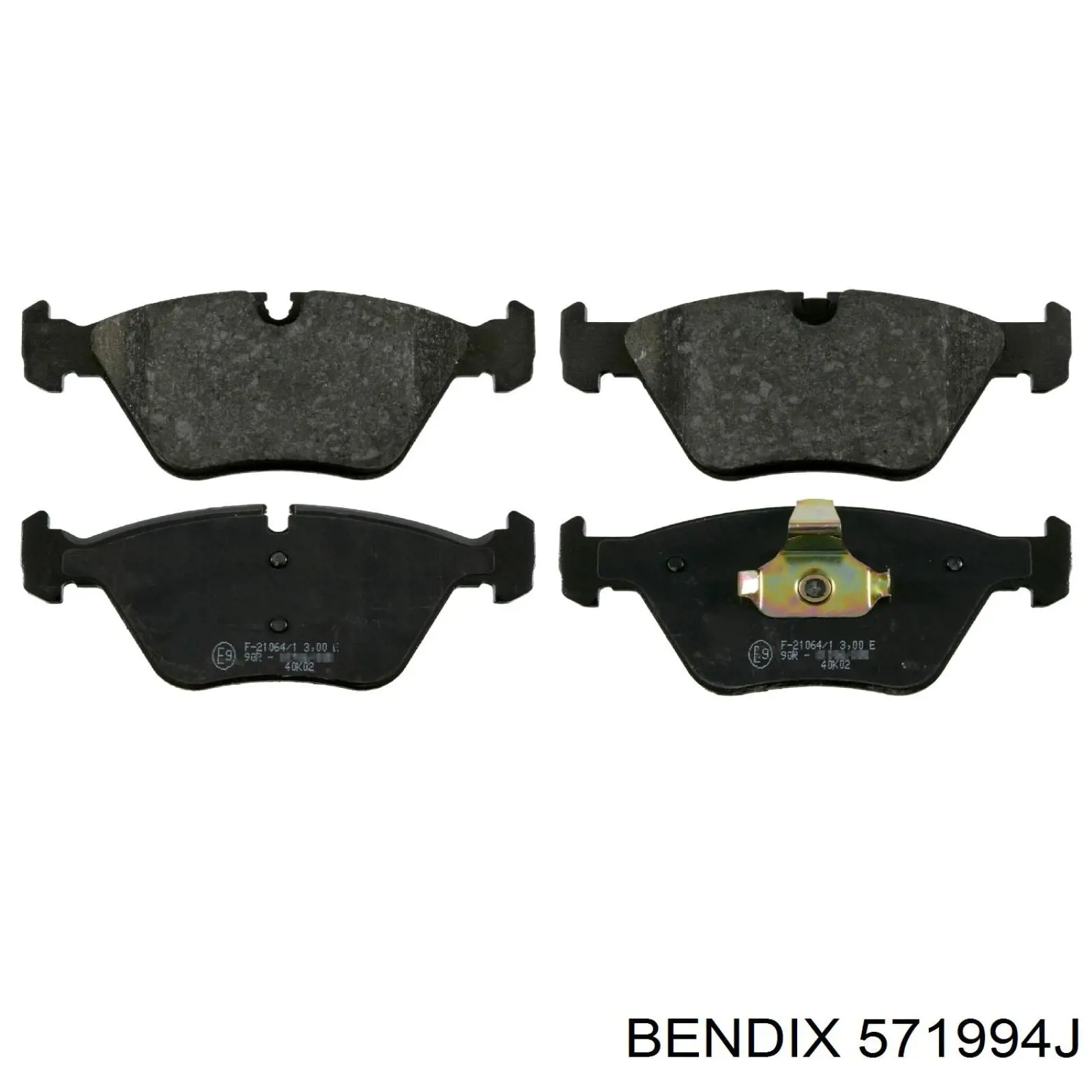 Передние тормозные колодки 571994J Jurid/Bendix