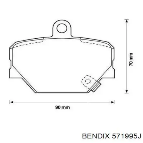 Передние тормозные колодки 571995J Jurid/Bendix