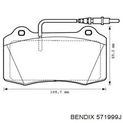 Передние тормозные колодки 571999J Jurid/Bendix