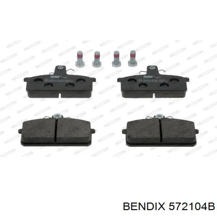 Задние тормозные колодки 572104B Jurid/Bendix