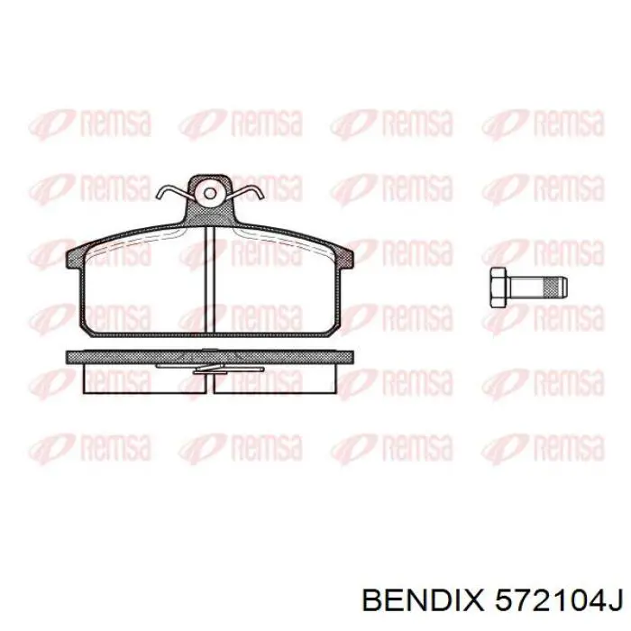 Pastillas de freno traseras 572104J Jurid/Bendix