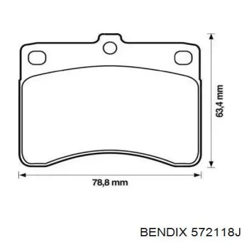 Передние тормозные колодки 572118J Jurid/Bendix