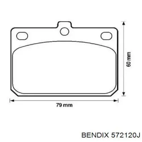 Передние тормозные колодки 572120J Jurid/Bendix