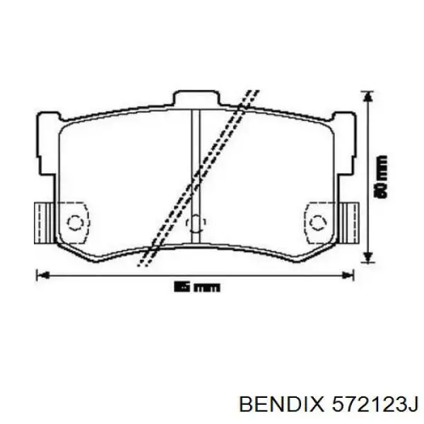 Задние тормозные колодки 572123J Jurid/Bendix