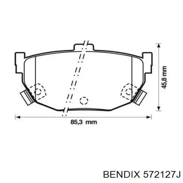 Колодки тормозные задние дисковые BENDIX 572127J