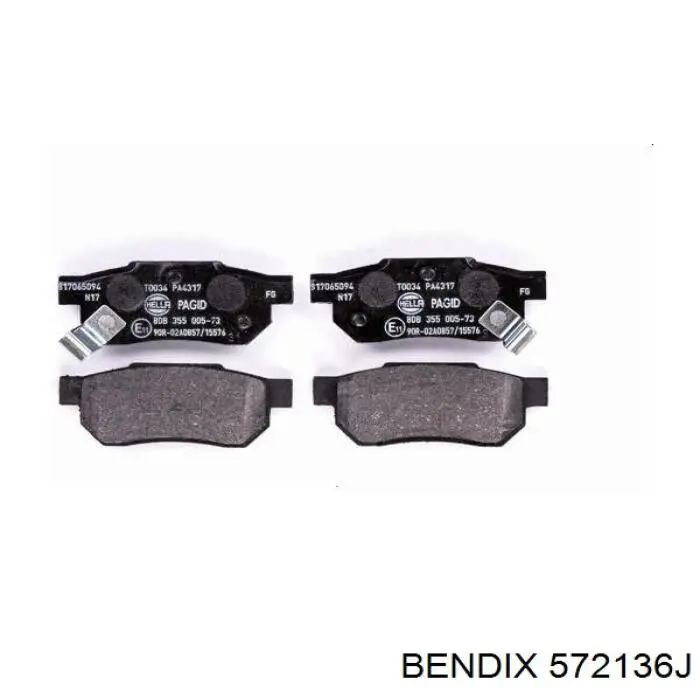 Задние дисковые колодки Jurid/Bendix 572136J