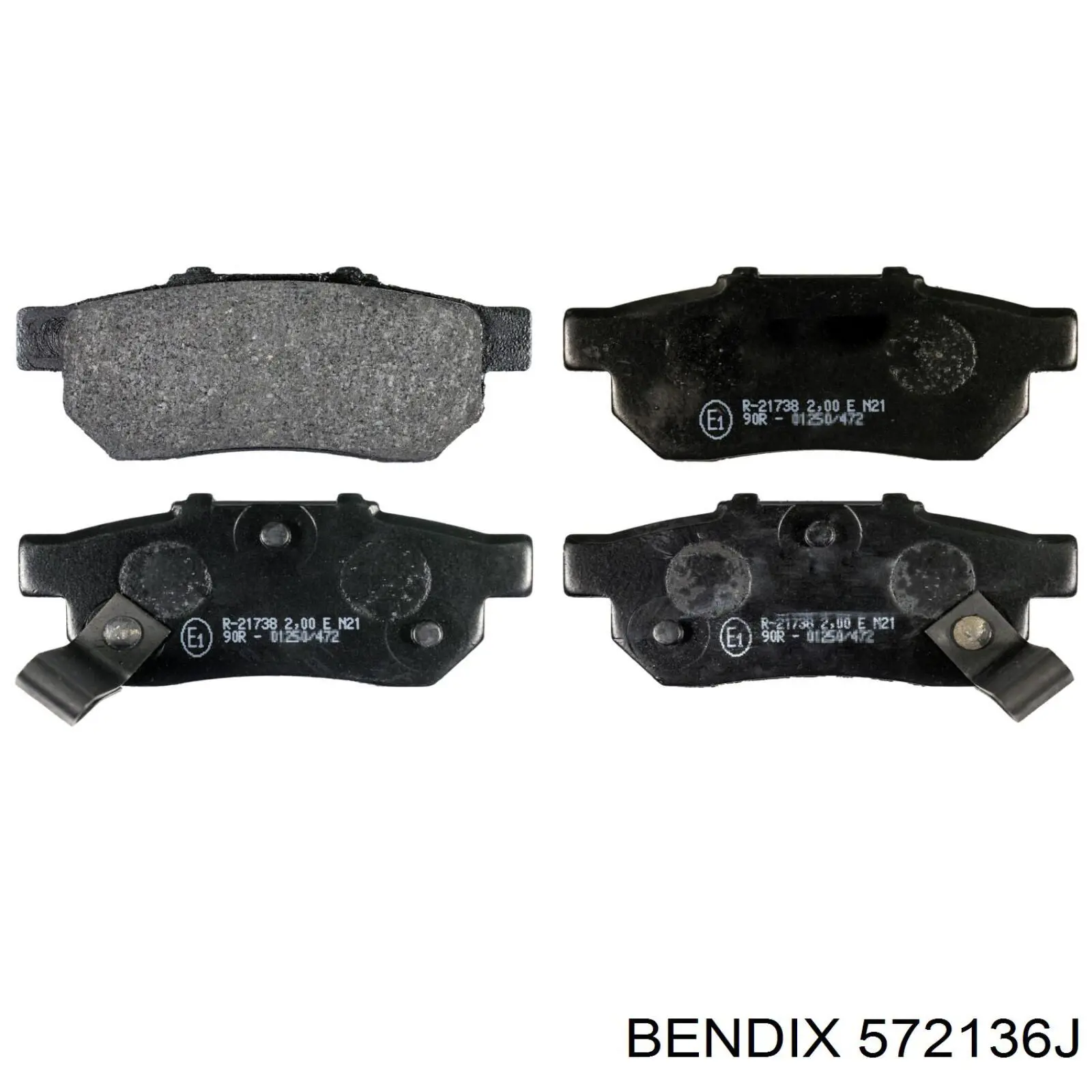 Задние тормозные колодки 572136J Jurid/Bendix