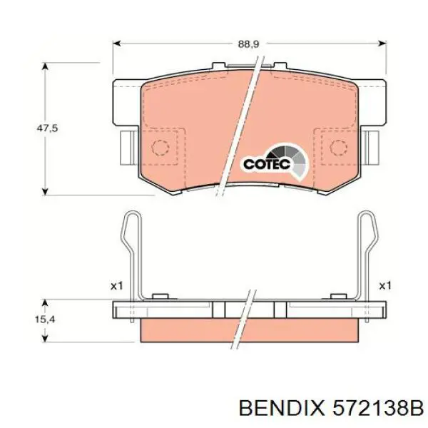 Купить 572138B Jurid/Bendix Колодки тормозные задние, дисковые