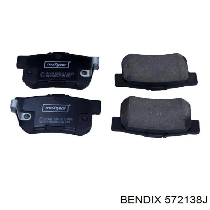 572138J Jurid/Bendix Колодки тормозные дисковые комплект