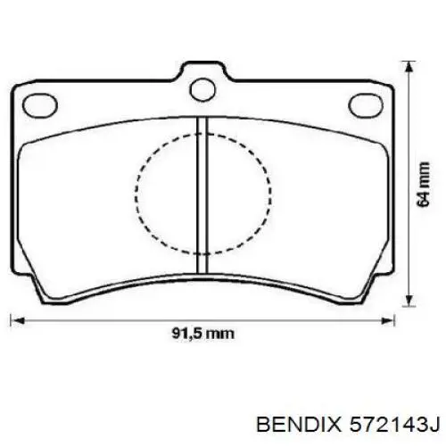 Передние тормозные колодки 572143J Jurid/Bendix