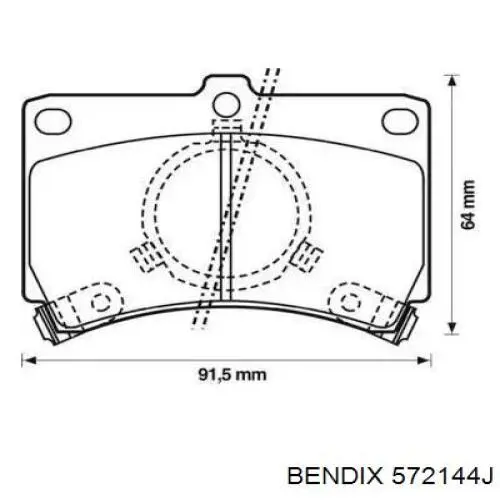 Колодки Jurid/Bendix 572144J цена, от 16.47 USD