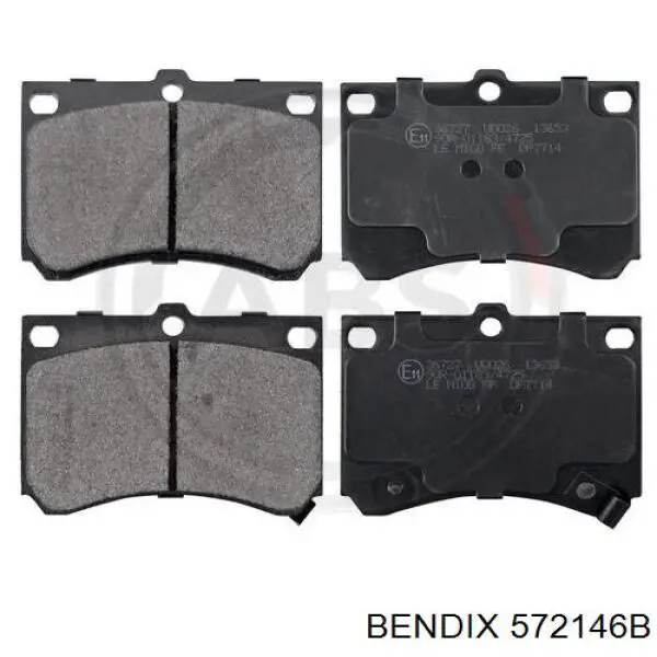 572146B Jurid/Bendix колодки тормозные передние дисковые