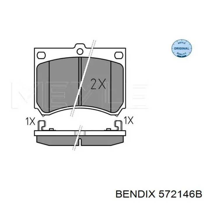 572146B Jurid/Bendix Колодки передние