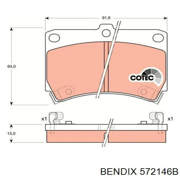 Колодки Jurid/Bendix 572146B цена, от 15.61 USD