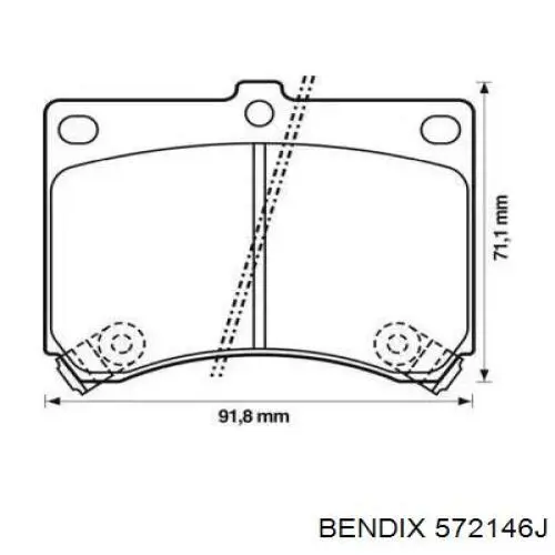 572146J Jurid/Bendix колодки тормозные передние дисковые