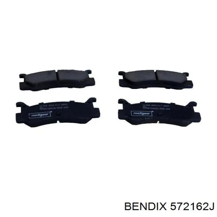 572162J Jurid/Bendix колодки тормозные задние дисковые
