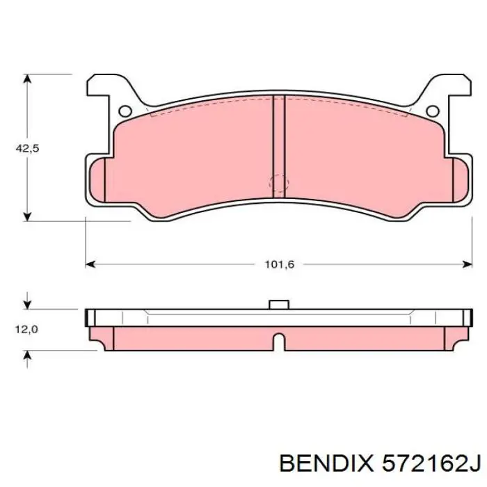 Pastillas de freno traseras 572162J Jurid/Bendix