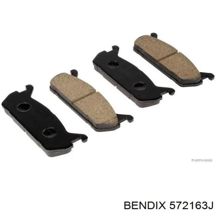 Задние тормозные колодки 572163J Jurid/Bendix