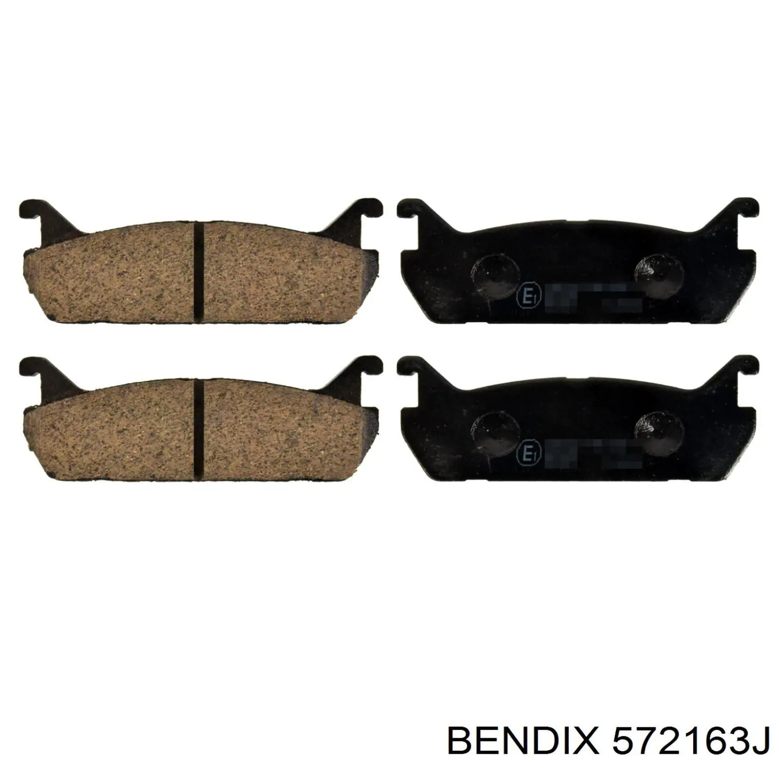 Задние тормозные колодки 572163J Jurid/Bendix