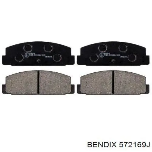 Задние тормозные колодки 572169J Jurid/Bendix
