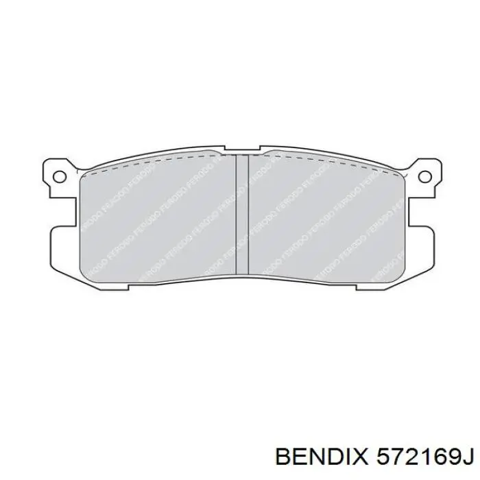572169J Jurid/Bendix Колодки тормозные дисковые комплект