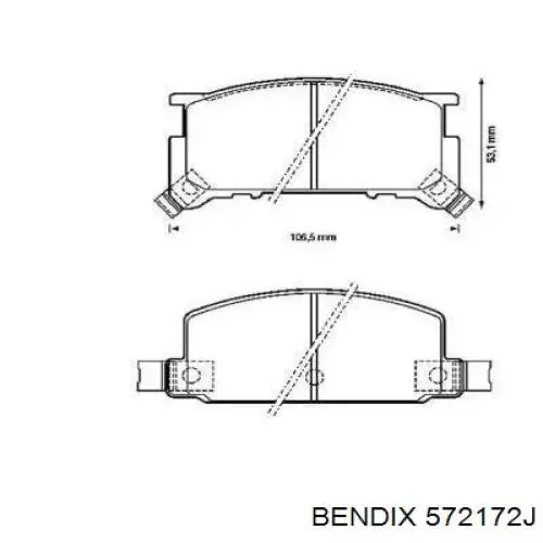 Передние тормозные колодки 725191075 Subaru