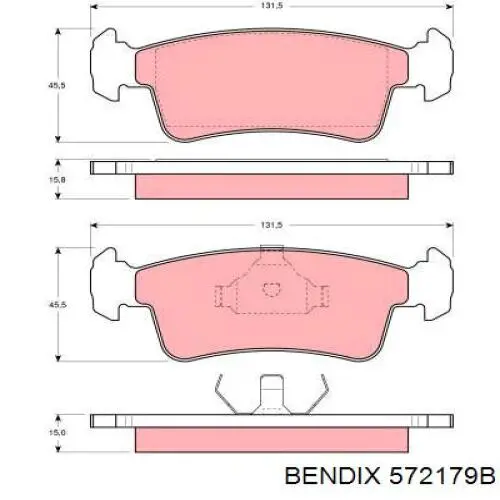 Купить 572179B Jurid/Bendix Колодки тормозные