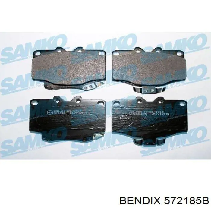 Передние тормозные колодки 572185B Jurid/Bendix